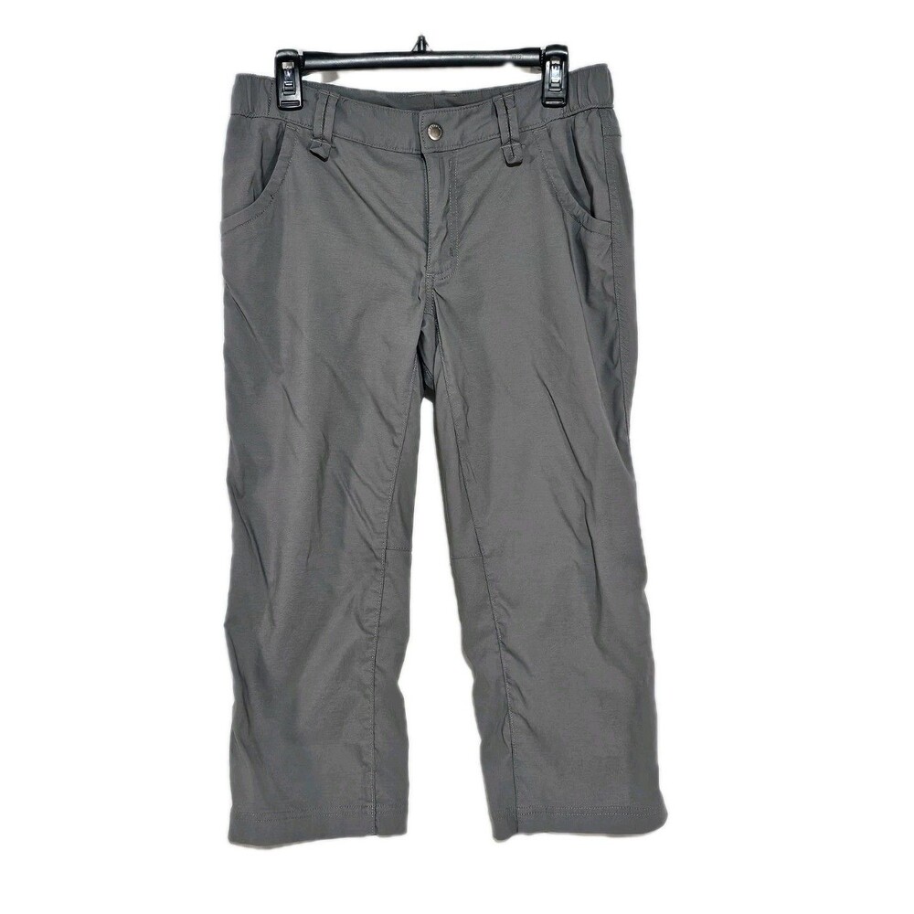 Duluth Pants Capri Hiking Women Sz 6 Gray Outdoor Duluth Trading Nylon Spandex - Picture 2 of 10
